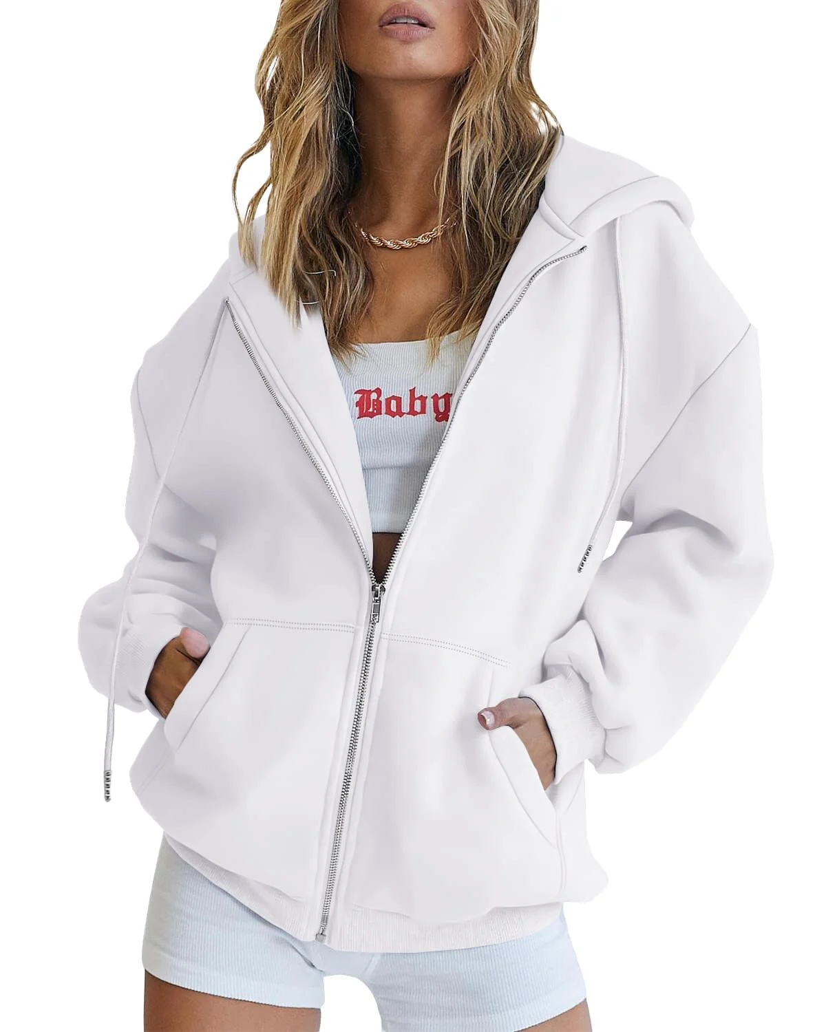Casual Oversized Zip Hoodie
