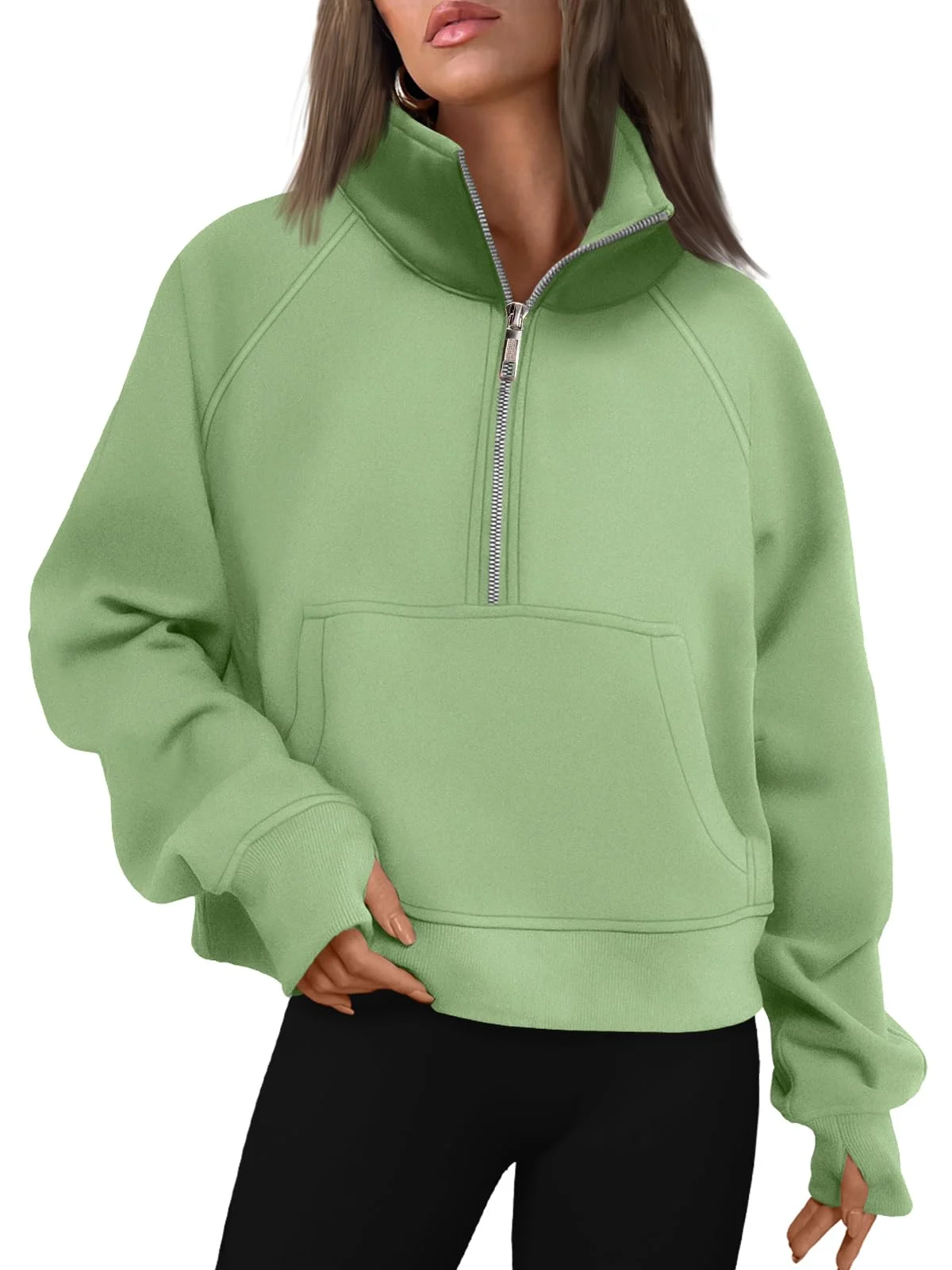 Long Sleeve Half-Zip Sweatshirt