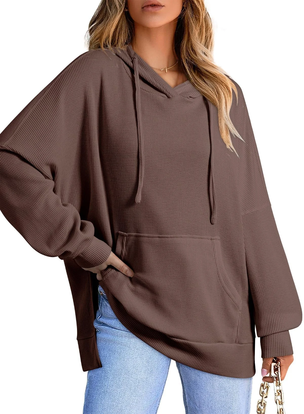 Oversized Side Slit Hoodie